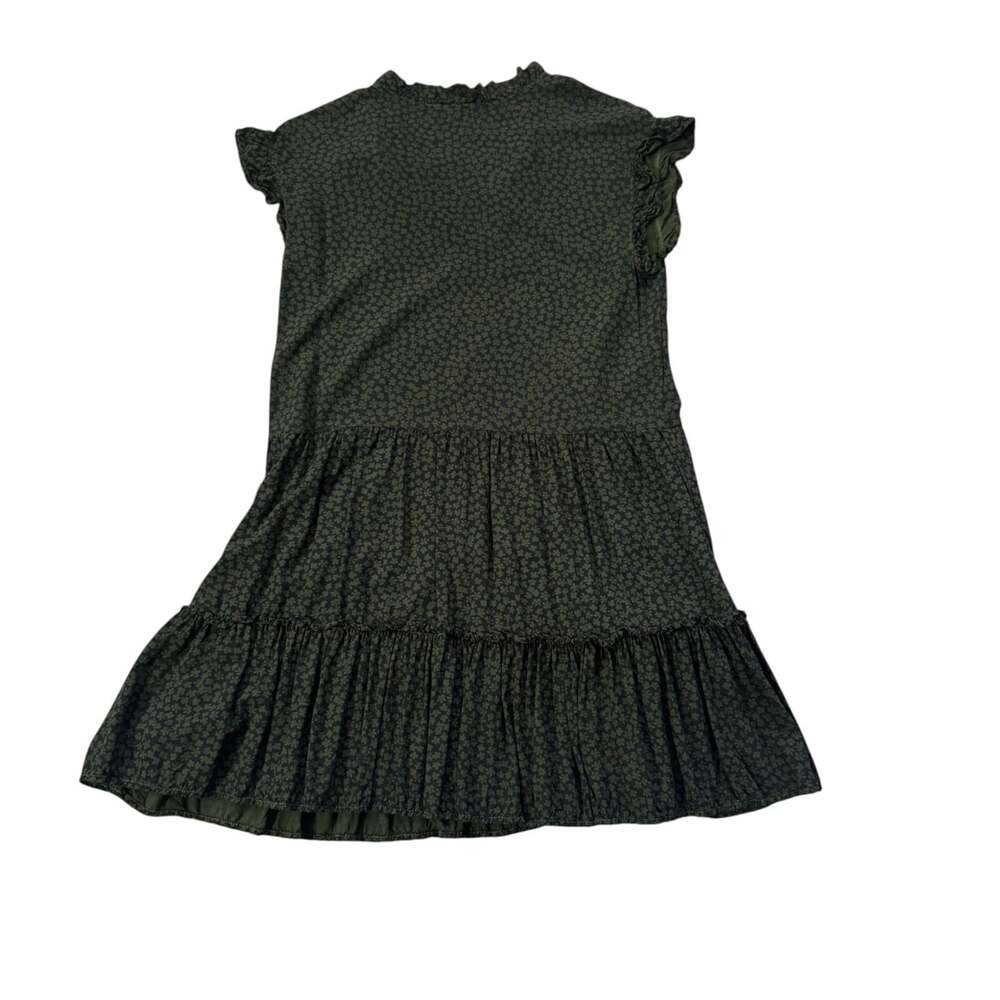 Sundry Olive Ditsy Floral Tiered Ruffle Mini Size S Cottagecore Wedding Guest - Picture 8 of 15